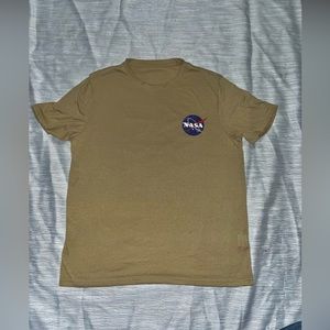 Shirt NASA beige color, spandex, size M, Good quality